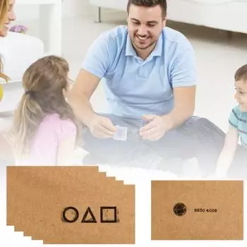 Игра Squid Party Invitation Card Square Triangle Circle Соревновательная карточная игра Косплей 10pcs