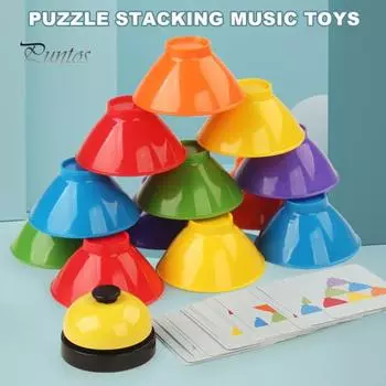 Игра-укладка «Радужная чаша» Интерактивная обучающая игра для родителей и детей Тренировка фокусировки Распознавание цвета Мини-игрушка для укладки чашек Для малышей Мальчики Девочки День рождения 1 Set