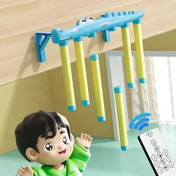 Игра «Вызов крокодила» с падающими палочками, реквизитом для упражнений, игрой с палочками для реакции, детским подарком синий