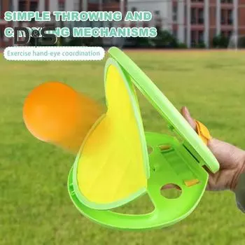 Игра в карманный ловец с ракеткой и 2 мячами. Игра в бросание и ловлю мяча. Веселье на свежем воздухе. Игра в бросание и ловлю мяча для пляжа и бассейна. синий