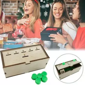 Игра в пенни с кубиками из сосновой коробки, зеленая монета, 45328 игроков, соревновательная