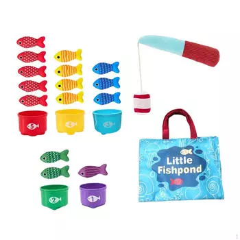 Игра в рыбалку из ткани, складывание стаканчиков, коврик для ползания, родитель, ребенок, интерактивное 3D-обучение детей