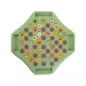 Игра в шахматы Animal Flip Chess Memory Chess, двойная мультяшная переворачивающаяся карточная шахматная доска, с 54 узорчатыми картами, креативная игра на сопоставление для четырех игроков One Size