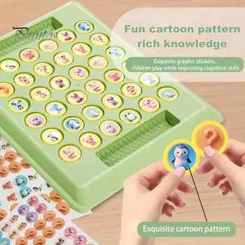 Игра в шахматы «Реверси» для детей, 2 игрока, мультяшные животные, переворачивающие шахматы, игра на сопоставление, тренировка внимания, развивающая память для малышей, игрушка зелёный