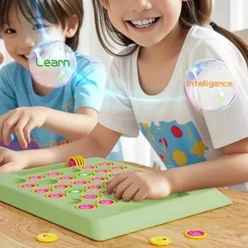 Игра в шахматы «Реверси» для детей, 2 игрока, мультяшные животные, переворачивающие шахматы, игра на сопоставление, тренировка внимания, развивающая память для малышей, игрушка зелёный