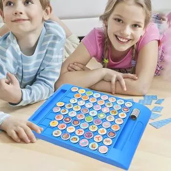 Игра в шахматы «Реверси» для детей, 2 игрока, мультяшные животные, переворачивающие шахматы, игра на сопоставление, тренировка внимания, развивающая память для малышей, игрушка синий