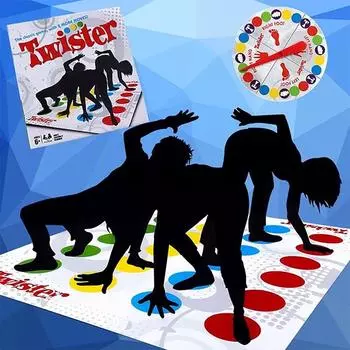 Игра в твист Веселая детская семейная игра для тела Twist Move Mat Настольная игра Веселая вечеринка Настольные игры Игра для вечеринки Семейная игра красный