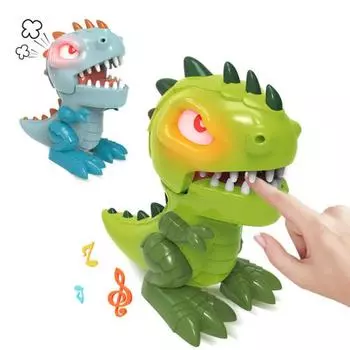 Игра «Зубы динозавра», игра «Укуси палец», игрушка-динозавр со сверкающими глазами, нажимай на зуб, семейная игра, настольная игрушка для вечеринок для детей зелёный