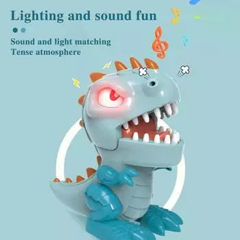 Игра «Зубы динозавра» Игра «Укуси палец» Игрушка динозавр со сверкающими глазами Толкай зуб зелёный