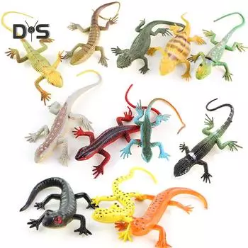 Играйте с собой Мини Ящерица Геккон Животное Модель Волшебный Трюк Детская Образовательная Игрушка