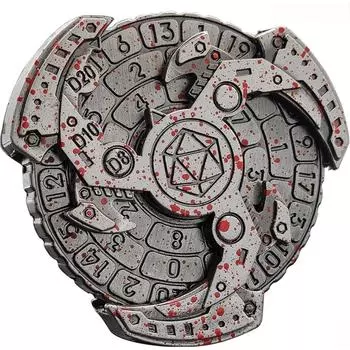 Игральная рулетка Shadow Dice Spinner для набора игральных костей DND, 7-в-1 игральные кости Dragon Metallic с подарочным футляром для игры Dungeons and Dragon, ролевая игра RPG в подарок 5.5*1.3cm красный