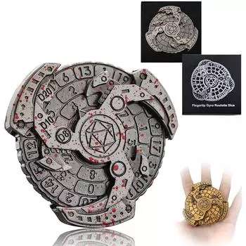 Игральная рулетка Shadow Dice Spinner для набора игральных костей DND, игральные кости Dragon Metallic 7-в-1 с подарочным футляром для игры Dungeons and Dragon, настольная ролевая игра в подарок 5.5*1.3cm красный