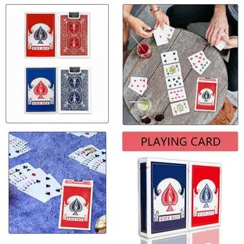 Игральные карты Bicycle Rider Back, стандартный индекс, покерные карты, игральные карты премиум-класса, красные и синие One Size синий