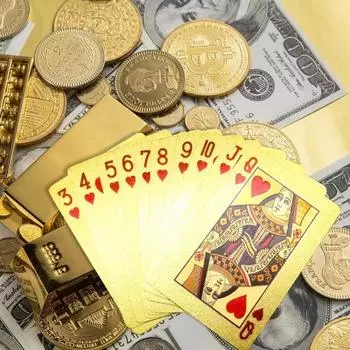 Игральные карты из золота 24 карат, пластиковые карты для покера, качественный набор, водонепроницаемая настольная игра, магический покер, упакованная коробка, для вечеринок, семейного дома, подарков