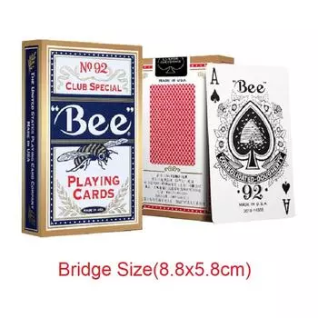 Игральные карты «Пчела» № 92 Клубная специальная колода Карточные игры размером с мостик Mgaic Tricks синий