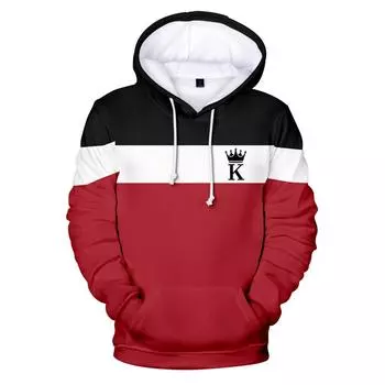 Игральные карты Покер KA принт толстовки мужские/женские KING QUEEN толстовка с капюшоном мужская одежда мальчики/девочки harajuku смешная куртка пальто L