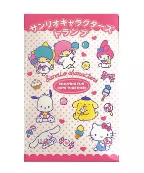 Игральные карты Sanrio Characters Hello Kitty Little Twin Stars My Melody Cinnamoroll Pompompurin Pochacco xx В комплект входит бумажный футляр 3,5 2,4 0,7