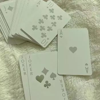 Игральные карты Симпатичные светящиеся игральные карты ограниченного выпуска Красивые белые розы для вечеринки в общежитии Необходимые игрушки для вечеринки для девочек