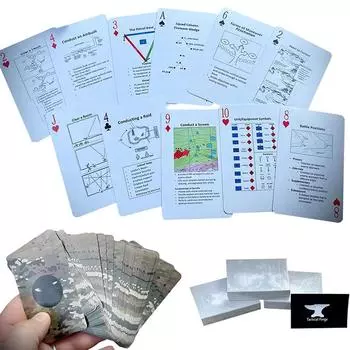Игральные карты Tactical Knowledge — колода карт для ветеранов и любителей стратегии — развивайте тактические навыки белый