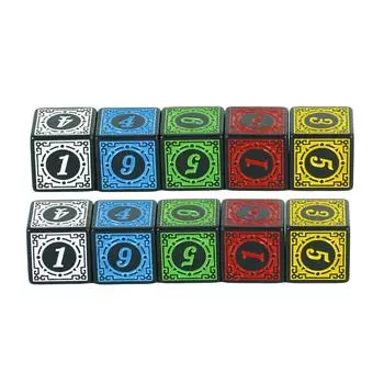 Игральные кости 10 шт D6 6 граней для семейных игр D&D Party белый