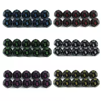 Игральные кости Aceylic 10 шт. Игровые кости 12-гранные игральные кости DND ролевые игральные кости настольные игры аксессуары красный