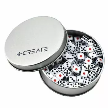 Игральные кости белые 8 мм 100 штук набор чехол маджонг настольная игра Ichinome красный маленький размер (Гарантированное количество)