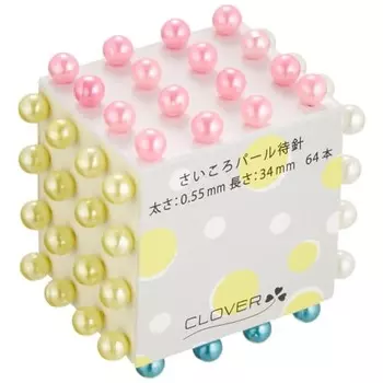 Игральные кости Clover Clover, жемчужные булавки, 64 шт., красные, белые, желтые, синие 22-802
