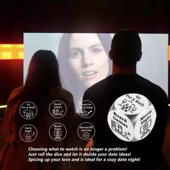 Игральные кости Decision Dice из нержавеющей стали с гравировкой для пар, портативные 6 B