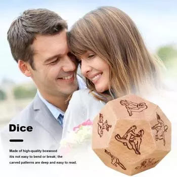 Игральные кости для свиданий Деревянные игральные кости для принятия решений о еде 12-гранные Идеи для свиданий на годовщину Дня святого Валентина A
