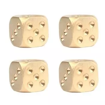 Игральные кости Flow Luxurious Brass Dice Bourgeois Brumable 15 мм x 4 шт., популярная корейская игра
