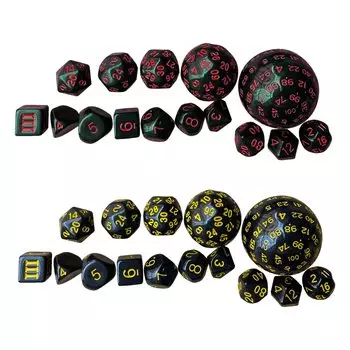 Игральные кости HAMILO, многогранник, 100 гранных игральных костей, волшебная настольная игра, 15 видов, всего 30 предметов