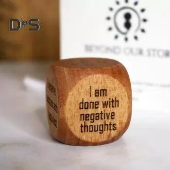 Игральные кости с позитивными утверждениями Деревянные игральные кости осознанности с утвердительными утверждениями Портативные игральные кости с утверждениями Вдохновляющие подарки для женщин и мужчин A
