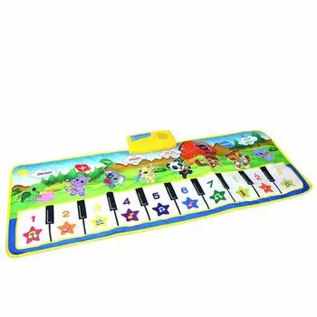 Играть на клавиатуре, музыкальное пение, коврик для спортзала, лучший детский подарок для ребенка, многофункциональное музыкальное одеяло, детский музыкальный инструмент, игровой ковер, коврик для ползания 100*36cm