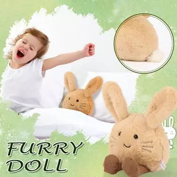 Игривая маленькая кукла плюшевая игрушка улыбающиеся длинные уши настольное украшение украшения One Size