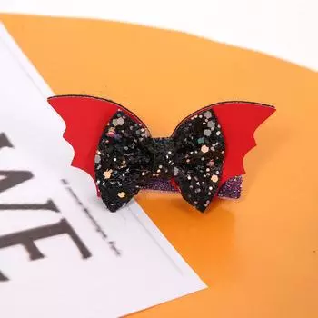 Игривые заколки для волос на тему Хэллоуина с праздничными дизайнами тыквы и кошки для детского веселья Halloween Bow Clip