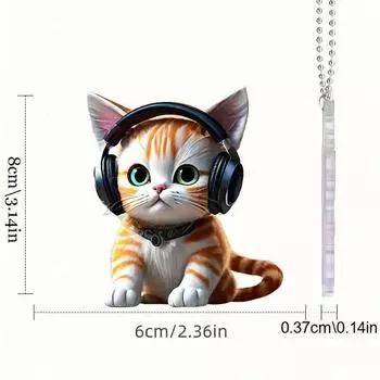 Игривый акриловый автошарм с изображением праздничной рождественской шляпы и дизайна елки