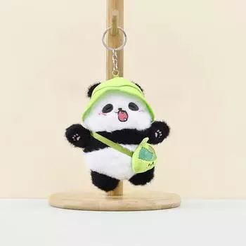 Игривый Уникальный И Плюшевый Брелок Панда С Очаровательной Шляпой Идеально Подходит Для Подарка Веселый И Green Panda