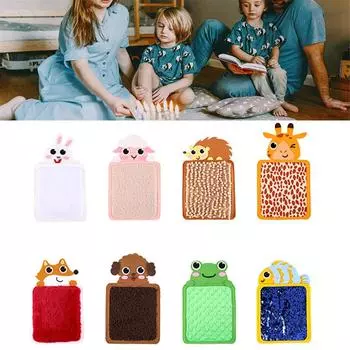 Игровая доска для сенсорного изучения животных. Тактильные плитки для исследования животных. Красочные текстурированные игровые коврики для когнитивного развития. 2