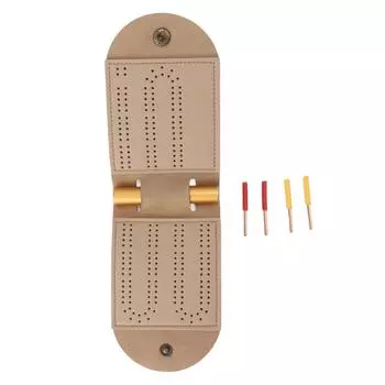 Игровая доска Travel Track, портативная складная игровая доска из искусственной кожи Endless Fun Crib с 4 колышками