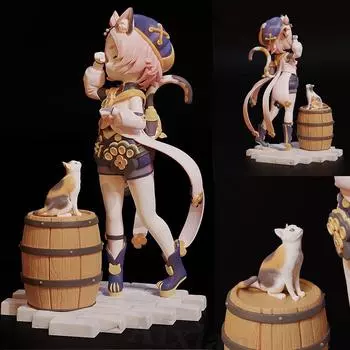 Игровая фигурка Диона Кацляйн, ПВХ Action12CM, фигурка GanYu Paimon Klee, фигурка Коллекционная модель Genshin ImpactToys, подарки 12cm not box