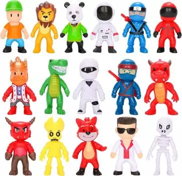 Игровая фигурка Stumbling Guy, периферийная игровая кукла, украшение для выпечки, 16 шт. в упаковке One Size