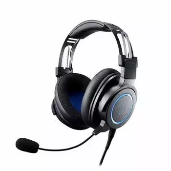 Игровая гарнитура Audio Technica ATH-G1/герметичного типа/ПК/PS4/PS5/Switch/Xbox One/легкое металлическое оголовье/съемный микрофон/3,5 мм стерео 4-контактный Mini P