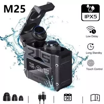 Игровая гарнитура Bluetooth 5.3, беспроводные наушники для киберспорта с низкой задержкой и зарядным устройством 2000 мАч серебряный