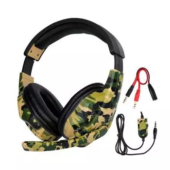 Игровая гарнитура Deluxe PS4/PC с микрофоном и 3,5-мм разветвителем красный/чёрный