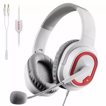 Игровая гарнитура ELECOM проводная бинауральная накладная 2 м легкая модель белая HS-G30WH