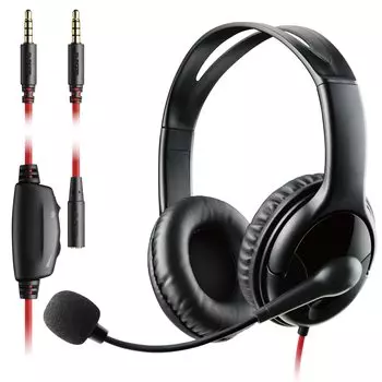 Игровая гарнитура ELECOM, проводная, переключатель PS4, 4-полюсная регулировка громкости, отключение звука, гибкий держатель, в комплекте стереокабель, черный [совместим с PS5], 3,5 мм, 1,5 м