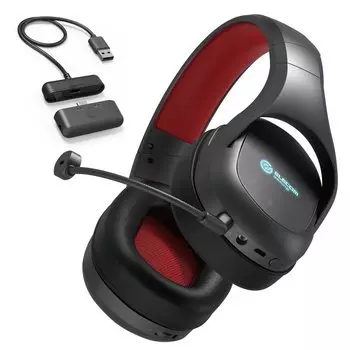 Игровая гарнитура ELECOM с функцией беспроводного микшера и USB-передатчиком, функцией объемного звука RGB 5 4, функцией отключения звука NINTENDO, черная [ПЕРЕКЛЮЧАТЕЛЬ PS / /] HS-GMW100BK