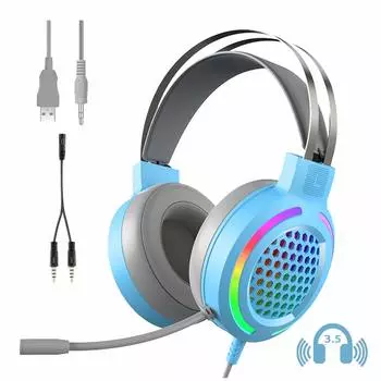 Игровая гарнитура M12 Проводные наушники Dolby USB Легкие Симпатичные Шумоподавление с Микрофоном Один съемный микрофон Японская инструкция