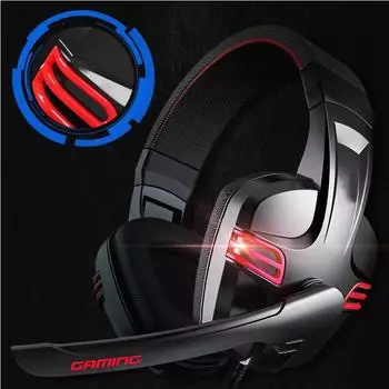 Игровая гарнитура носимая двойная 3,5 мм с микрофоном игровая гарнитура шумоподавление для компьютера белый