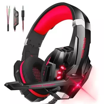 Игровая гарнитура PHOINIKAS Проводная гарнитура PS4 PS5 с микрофоном Наушники с шумоподавлением Мощные басы с контроллером Отключение звука Удобные Легкие